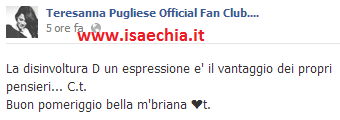 Teresanna Pugliese: nuova foto. E su Facebook scrive.. preview