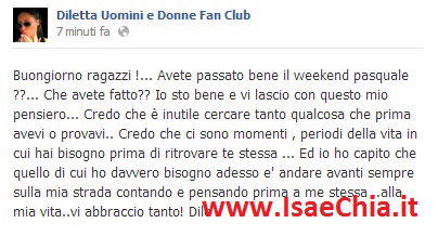 Diletta Pagliano su Facebook lascia intuire che sia finita la sua storia con Giorgio Alfieri? preview