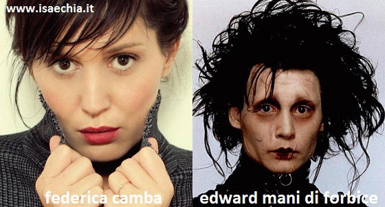 Somiglianza tra Federica Camba e Edward mani di forbice preview