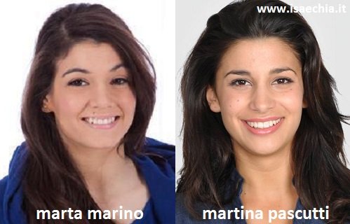 Somiglianza tra Marta Marino e Martina Pascutti