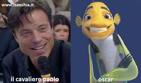 Somiglianza tra il cavaliere Paolo e Oscar di 'Shark Tale'