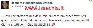 Eleonora Mandaliti: foto. E su Facebook scrive.. preview