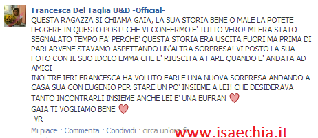 Eugenio Colombo e Francesca Del Taglia: foto con i regali dei fans. E la bellissima sorpresa ad una fan speciale.. article-post