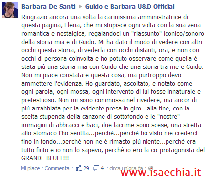 Barbara De Santi su Facebook: ‘La mia storia con Guido Soldati era un bluff, e io non lo sapevo!’ article-post