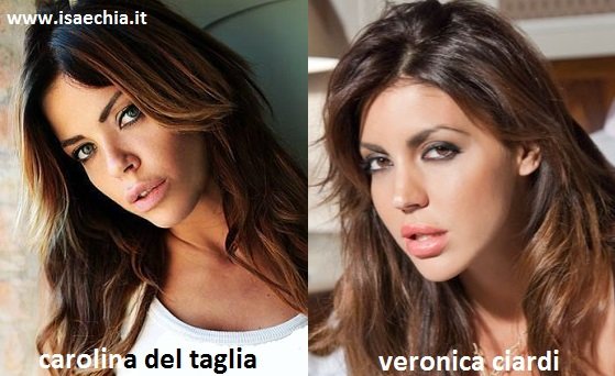 Somiglianza tra Carolina Del Taglia e Veronica Ciardi