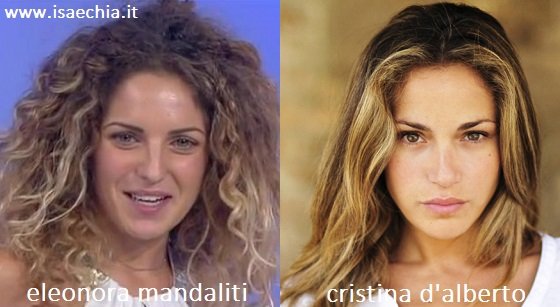 Somiglianza tra Eleonora Mandaliti e Cristina D’Alberto