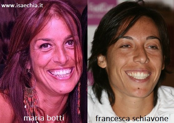 Somiglianza tra Maria Botti e Francesca Schiavone
