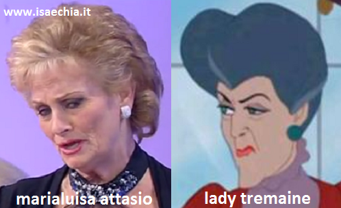 Somiglianza tra Marialuisa Attasio e Lady Tremaine