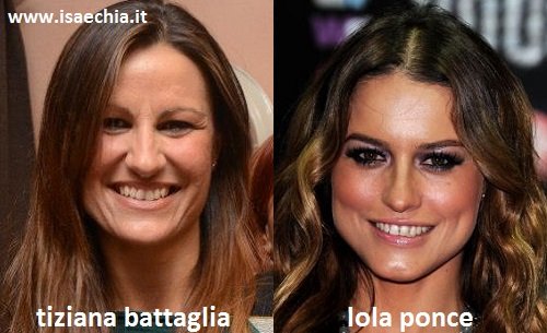 Somiglianza tra Tiziana Battaglia e Lola Ponce