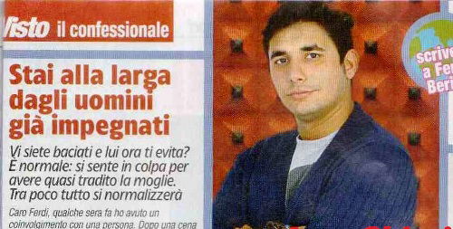 Il Confessionale di Ferdi Berisa: “Stai alla larga dagli uomini già impegnati!” preview