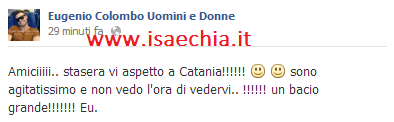 Eugenio Colombo pubblica una nuova foto su Facebook e scrive.. preview