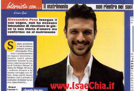 Alessandro Pess: “Amo Rossella Zingaretti ma non la sposo” preview