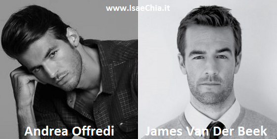 Somiglianza tra Andrea Offredi e James Van Der Beek