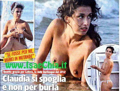 Claudia Letizia si spoglia e non per burla preview