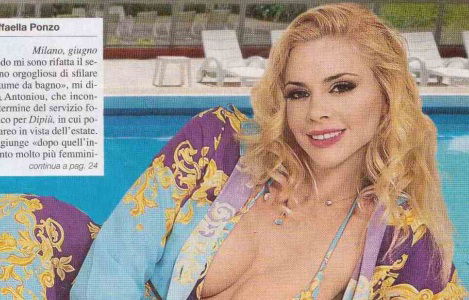 Ria Antoniou: “Da quando ho il seno nuovo sono felice anche se ho perso l’amore” preview