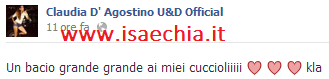 Claudia D’Agostino pubblica una nuova foto su Facebook e scrive.. preview