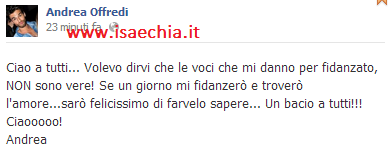 Andrea Offredi pubblica una nuova foto su Facebook e scrive.. preview