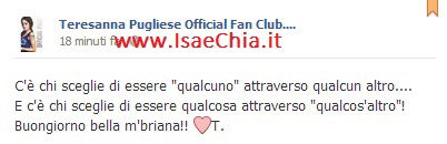 Teresanna Pugliese: nuova foto e messaggio su Facebook article-post