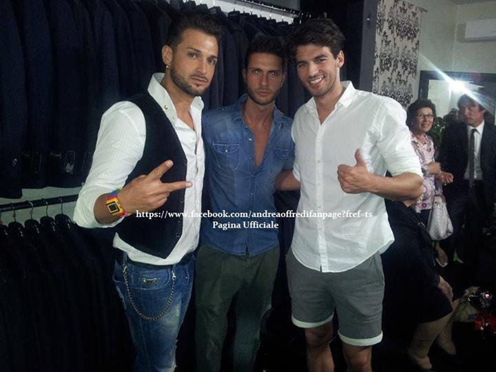 Andrea Offredi ieri all’inaugurazione di un negozio con George Leonard: foto preview