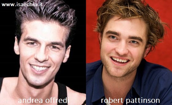 Somiglianza tra Andrea Offredi e Robert Pattinson