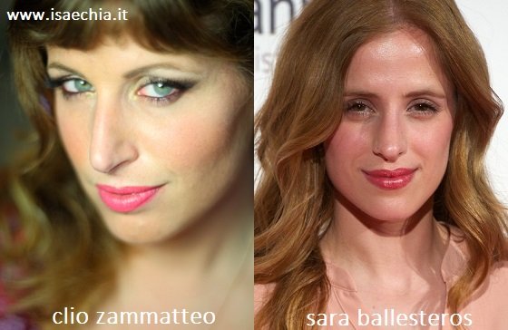 Somiglianza tra Clio Zammatteo e Sara Ballesteros