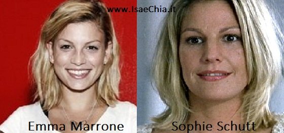 Somiglianza tra Emma Marrone e Sophie Schutt