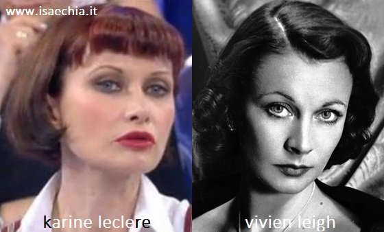 Somiglianza tra Karine Leclere e Vivien Leigh