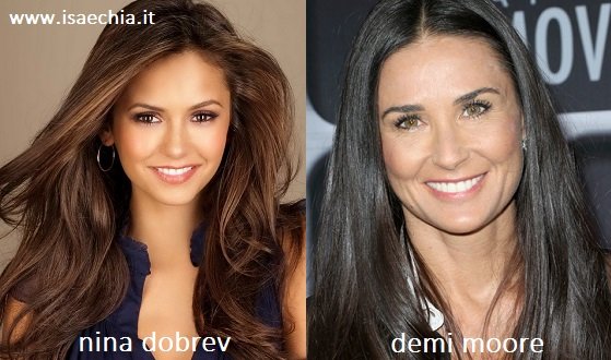 Somiglianza tra Nina Dobrev e Demi Moore