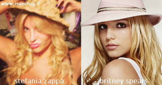 Somiglianza tra Stefania Zappa e Britney Spears