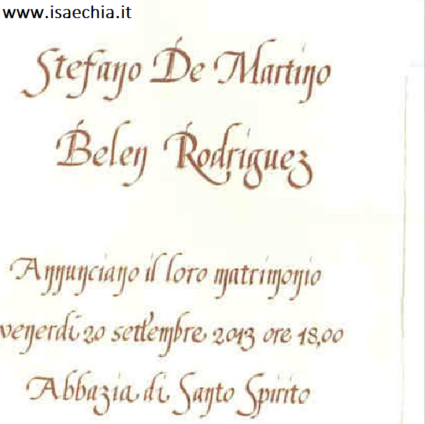 Belen Rodriguez e Stefano De Martino: ecco gli inviti al matrimonio dell’anno preview