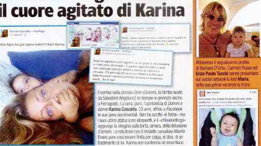 Vip nella rete – Una ferita segna ancora il cuore agitato di Karina Cascella; Tweet vacanzieri per Enzo Paolo Turchi e la piccola Maria; Alessia Marcuzzi sfoglia la margherita article-post