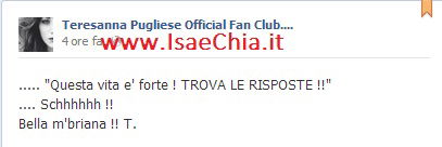 Teresanna Pugliese: nuova foto e messaggio su Facebook (rivolto a Francesco Monte?) preview