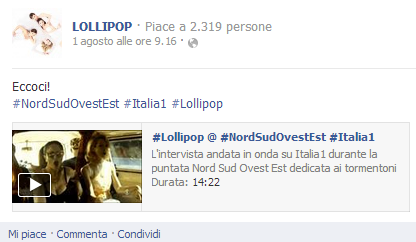 Roberta Ruiu e le Lollipop a ‘Nord Sud Ovest Est’: video preview