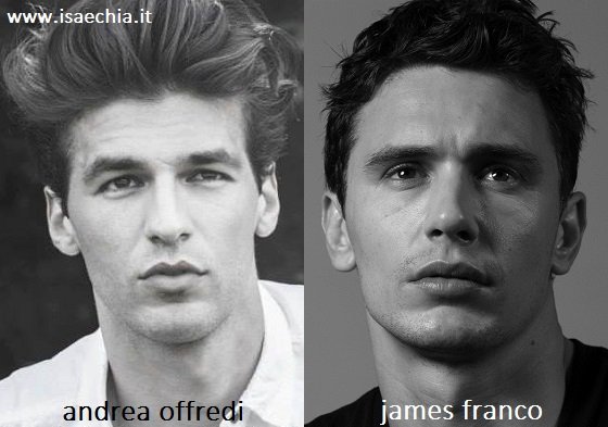Somiglianza tra Andrea Offredi e James Franco