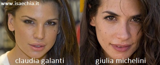 Somiglianza tra Claudia Galanti e Giulia Michelini