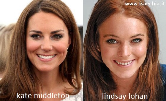 Somiglianza tra Kate Middleton e Lindsay Lohan