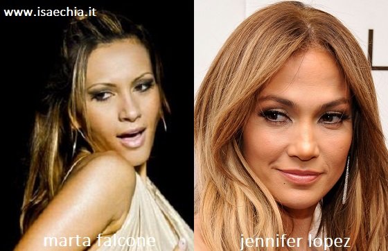 Somiglianza tra Marta Falcone e Jennifer Lopez
