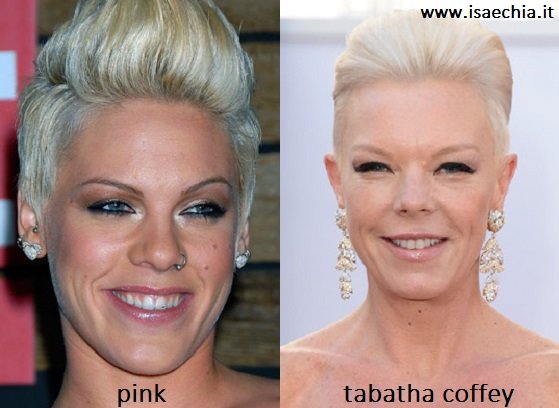 Somiglianza tra Pink e Tabatha Coffey