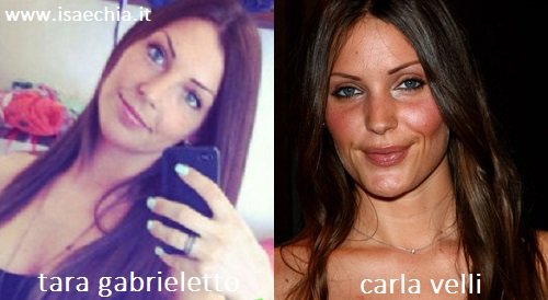 Somiglianza tra Tara Gabrieletto e Carla Velli