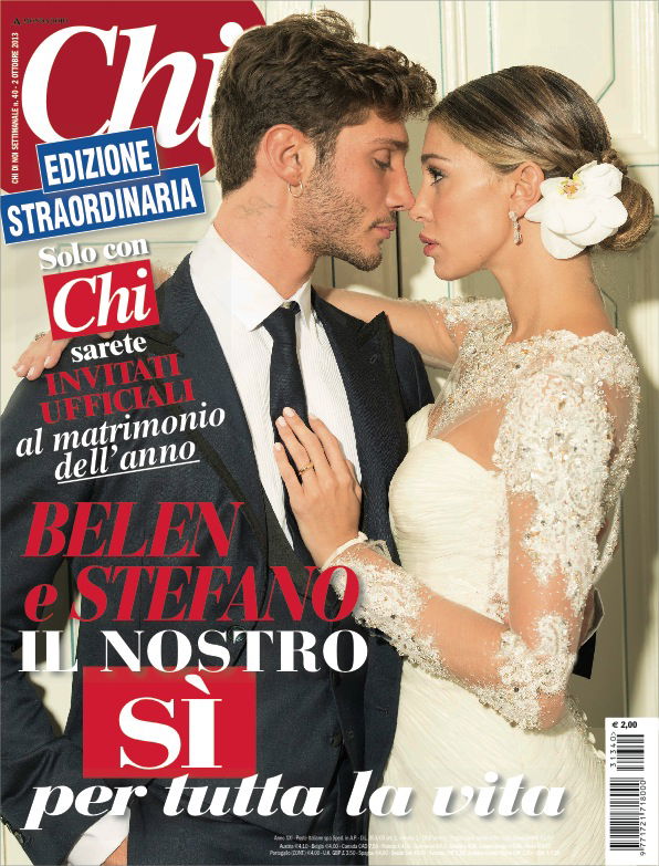 Belen Rodriguez e Stefano De Martino sposi in copertina su ‘Chi’. Ed altre foto delle nozze… preview