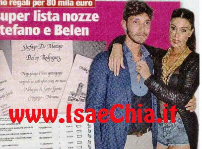 La super lista nozze di Stefano De Martino e Belen Rodriguez preview