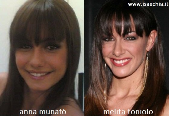 Somiglianza tra Anna Munafò e Melita Toniolo