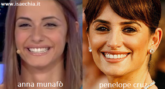 Somiglianza tra Anna Munafò e Penelope Cruz preview
