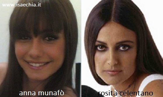 Somiglianza tra Anna Munafò e Rosita Celentano
