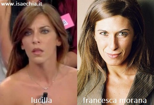 Somiglianza tra Lucilla, corteggiatrice di Aldo Palmeri e Tommaso Scala, e Francesca Morana
