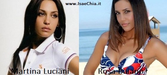 Somiglianza tra Martina Luciani e Rosa Baiano
