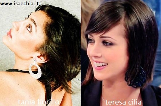 Somiglianza tra Tania Fiorillo e Teresa Cilia