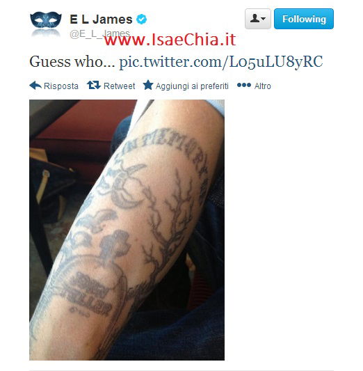 E.L James pubblica una foto insieme al suo Christian Grey: foto preview