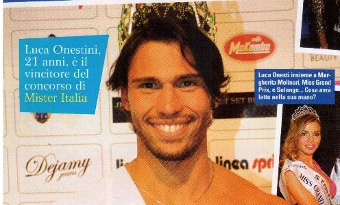 Luca Onestini, Mister Italia: Il più bello sono io…