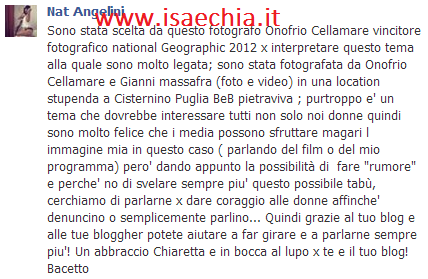 Natalia Angelini: lo shooting fotografico contro la violenza sulle donne article-post